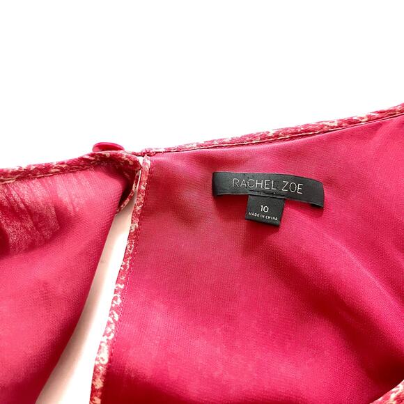 Rachel Zoe Olivia Silk Midi Dress Rust Orange size 10 - Picture 10 of 10